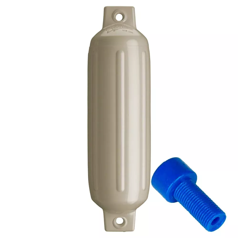 Polyform G-2 Twin Eye Fender 4.5″ x 15.5″ – Sand w/Adapter