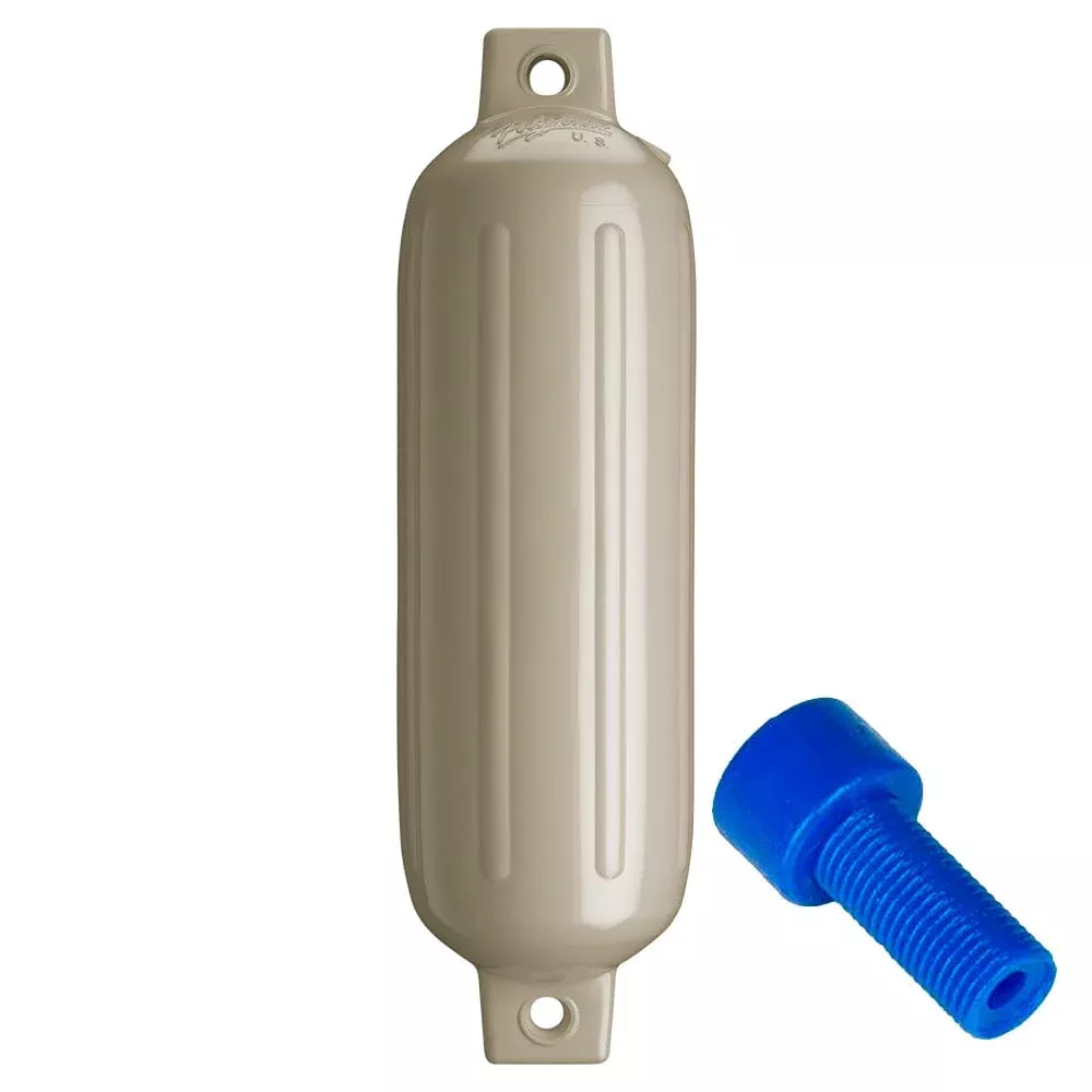 Polyform G-3 Twin Eye Fender 5.5″ x 19″ – Sand w/Adapter