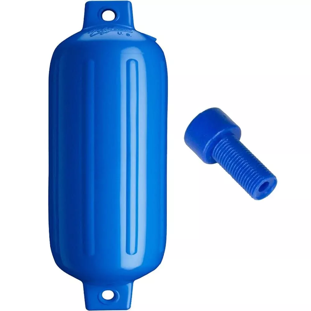 Polyform G-6 Twin Eye Fender 11" x 30" - Blue w/Adapter - G-6-BLUE