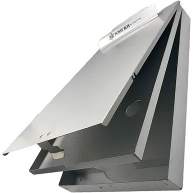 Posse Box PB-37L Aluminum Bottom Opening Two-Compartment Clipboard Box - Legal Size - 15.75" x 8.75" x 1"