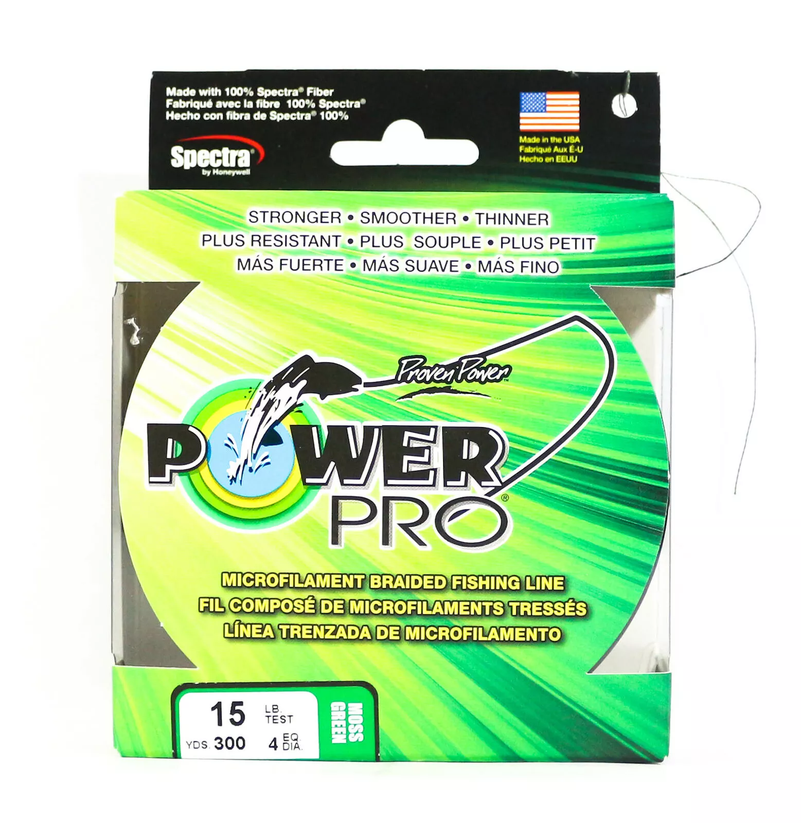 Power Pro Braided Spectra Line 15lb – Moss Green #21100150300E
