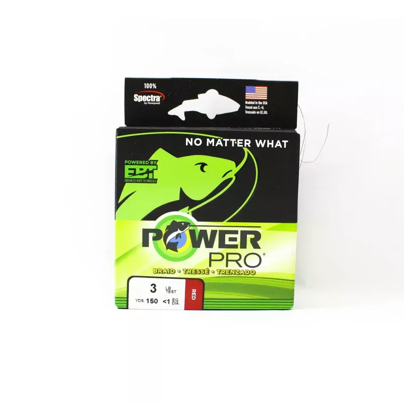 Power Pro Braided Spectra Line 3lb x 150yds Red (7411)