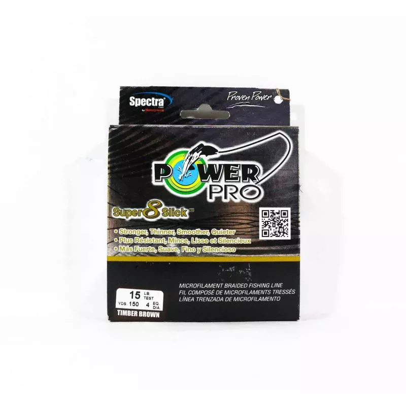 Power Pro Super 8 Slick Spectra Line 15lb by 150yds Brown (0381)