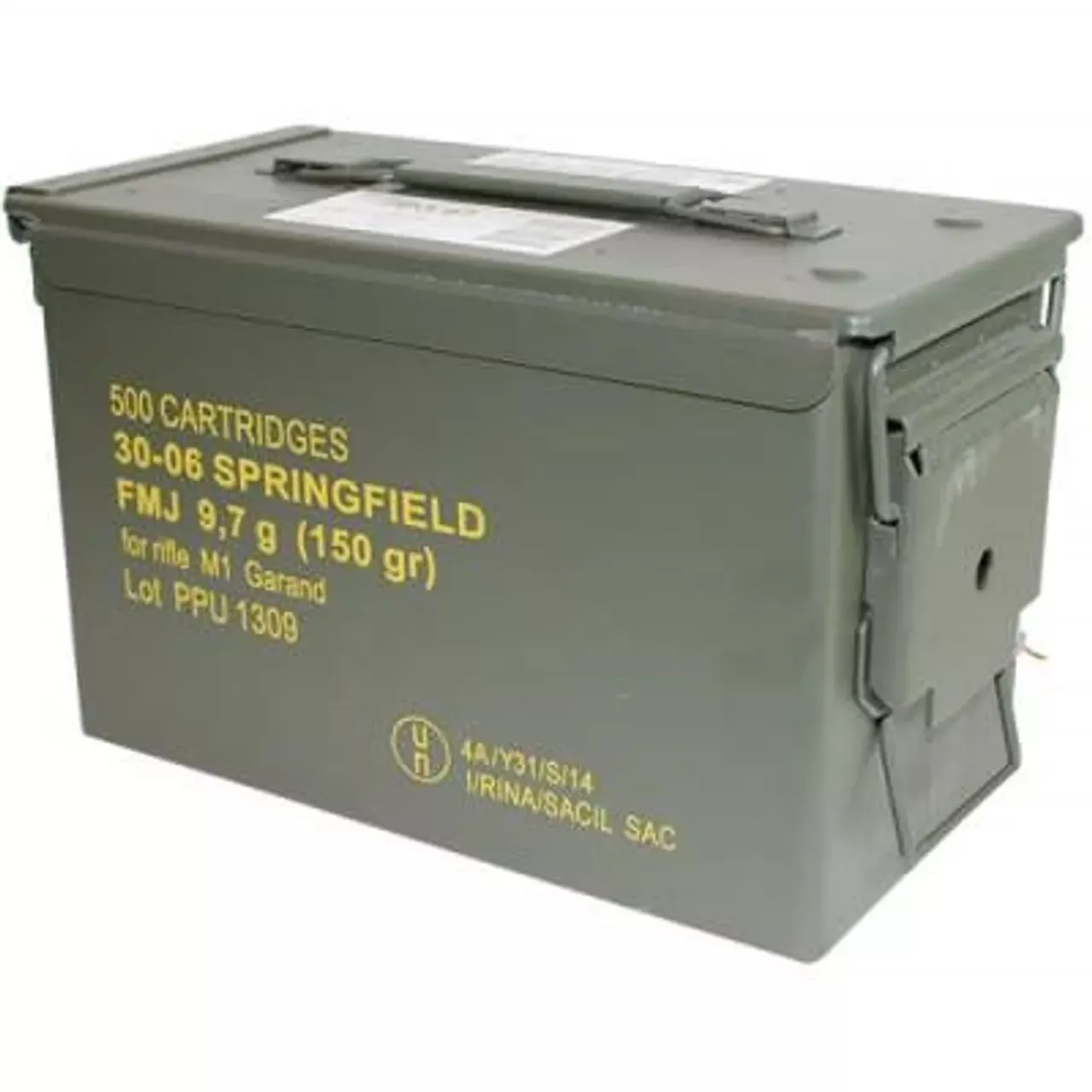 PPU Standard Rifle 30-06 Springfield 150 Gr. FMJ 500/Case