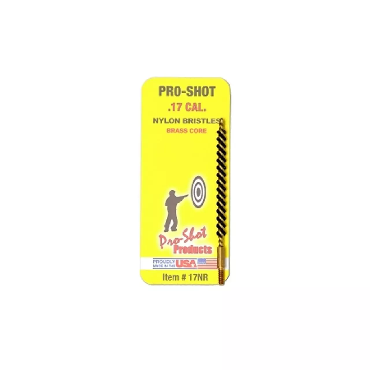 Pro-Shot Premium Heavy Duty .17 / .177 Cal. #5-40 Threads Nylon Rifle Brush