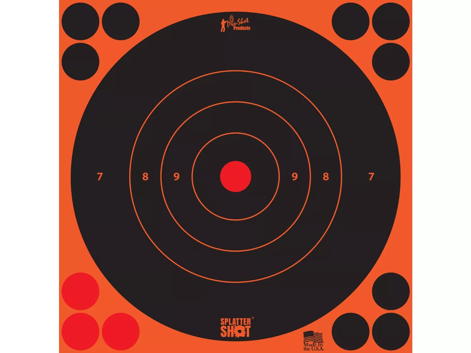 Pro-Shot SplatterShot Self-Adhesive Paper Black/Orange 8", 6