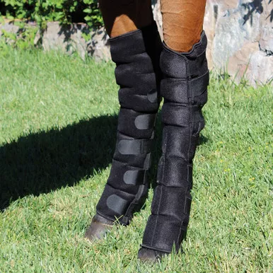 PROFESSIONAL'S CHOICE Black Full Leg Ice Boots (IBF)