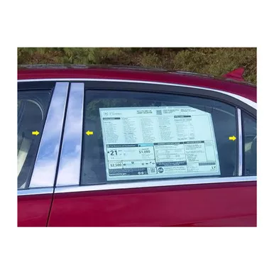 QAA 6-Piece Stainless Steel Pillar Post Trim Long Version fits Cadillac CTS 2014-2019 (PP54445)