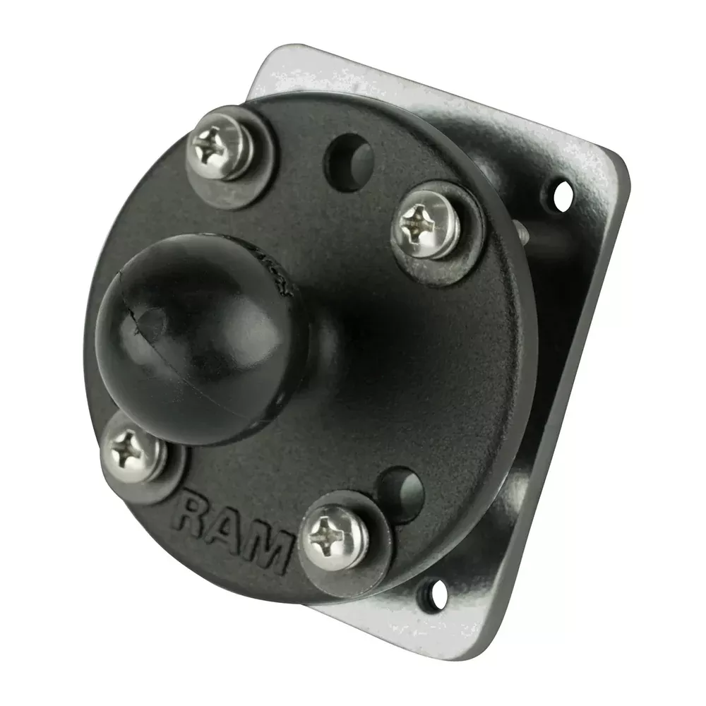 RAM Mount Drill-Down Dashboard Ball Base w/Backing Plate – B Size [RAM-B-202-225-2U]
