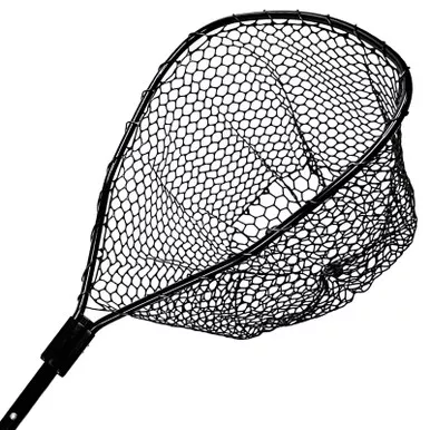 Ranger Nets Tournament Series Net 54-84" Telescoping Handle 25" x 25" Hoop Rubber Coated Nylon Black