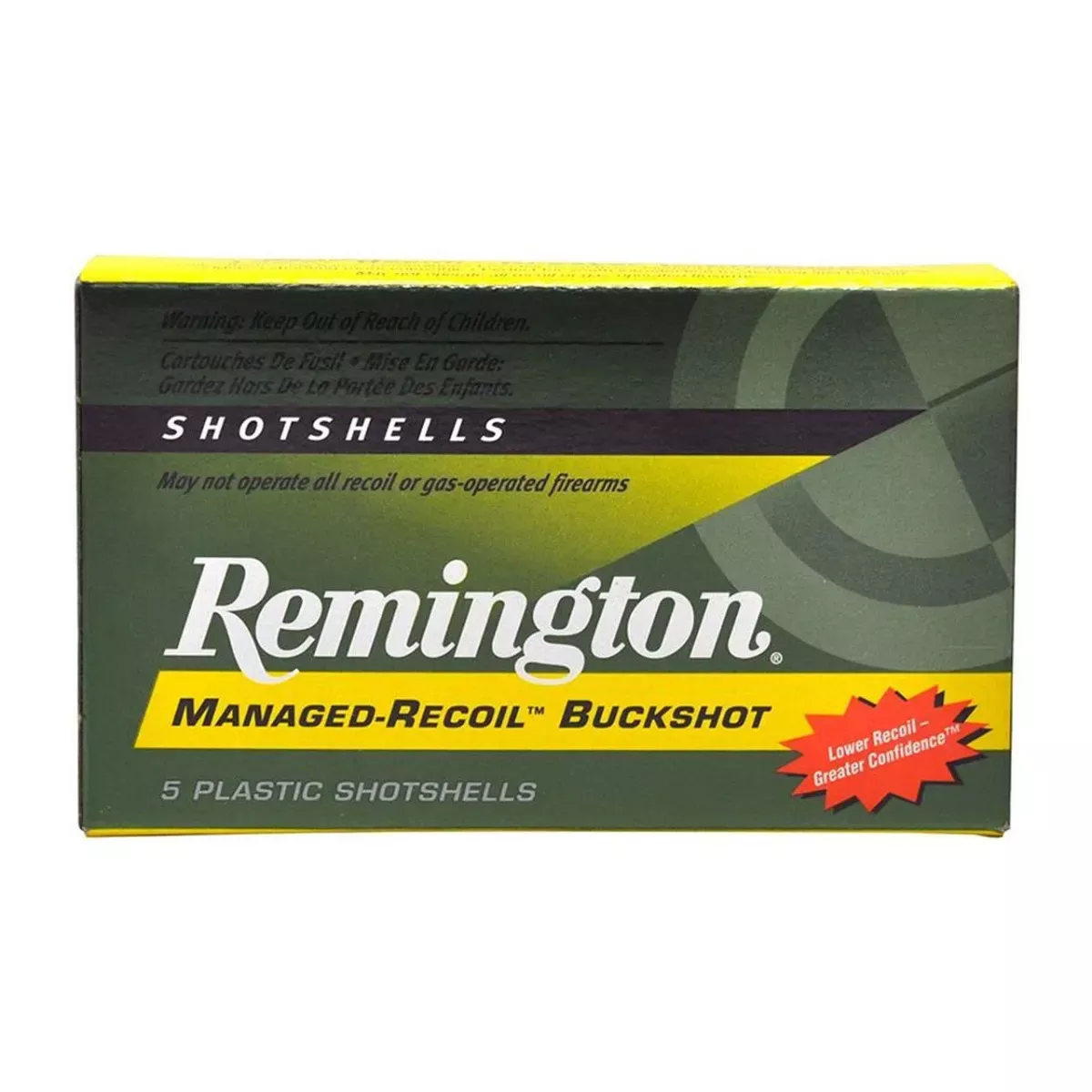 Remington 12ga 2-3/4″ 00Bk Managed Recoil 8-Pellet 5rd