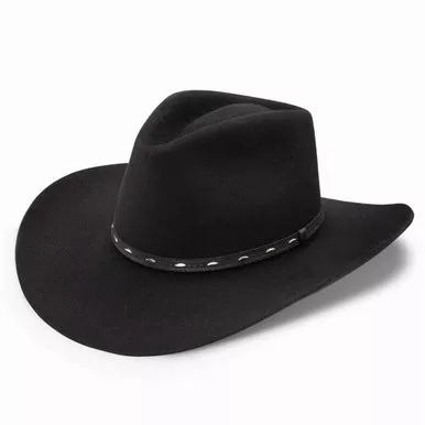 RESISTOL 3X Briscoe Black Cowboy Hat (RWBRSC-433407)