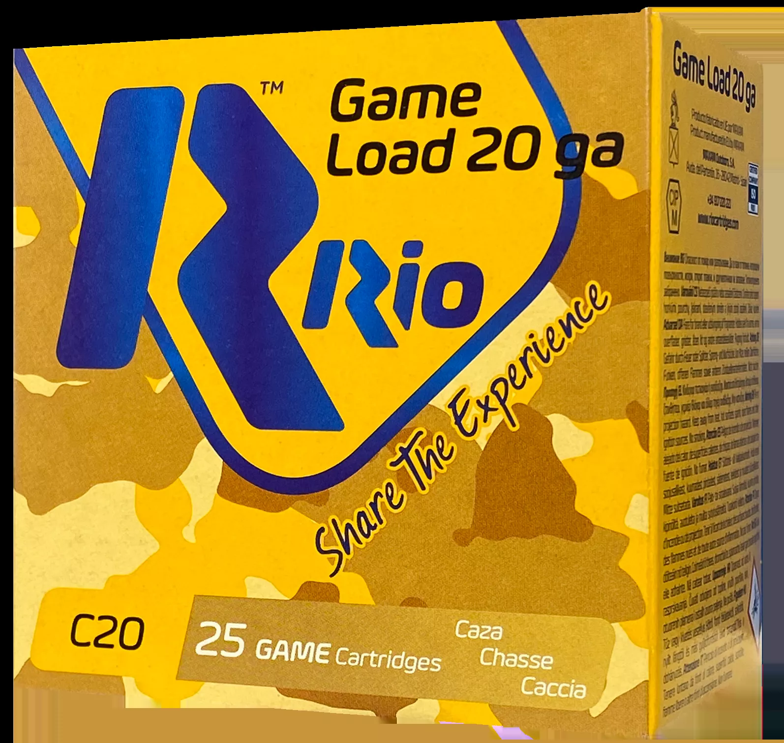 Rio Ammunition Game Load 20 GA 2.75" 1 oz. 6 Shot 25/Box