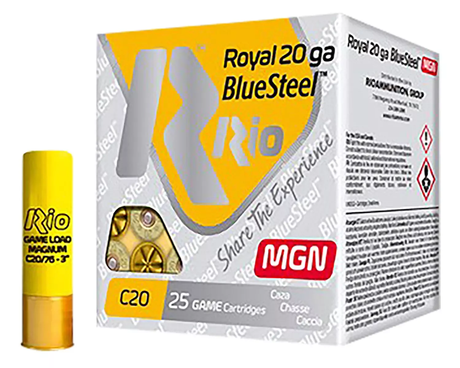 Rio Ammunition Royal BlueSteel 20 GA 3″ 1 oz. 4 Shot 25/Box