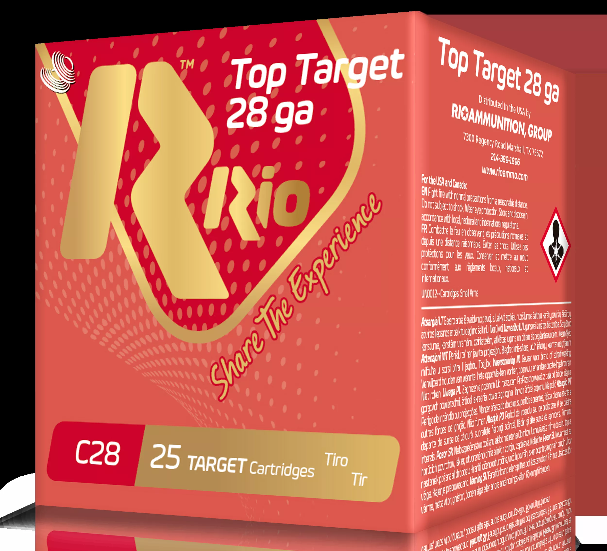 Rio Ammunition Top Target 28 GA 2.75" 3/4 oz. 7.5 Shot 25/Box