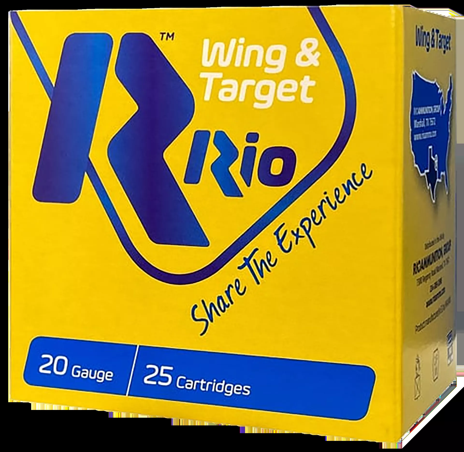Rio Ammunition Wing & Target 20 Gauge Ammo 2.75″ 7/8 oz 7.5 Shot 25 Rounds WT2075