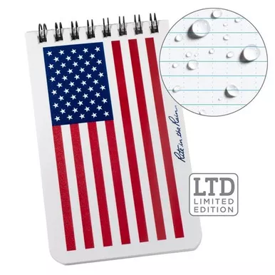 Rite in the Rain FLW35 Limited Edition All-Weather Top Spiral Notebook (3'' x 5''), Red/White/Blue