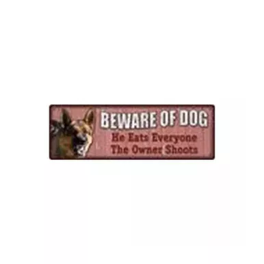 River's Edge Tin Sign-Beware of Dog