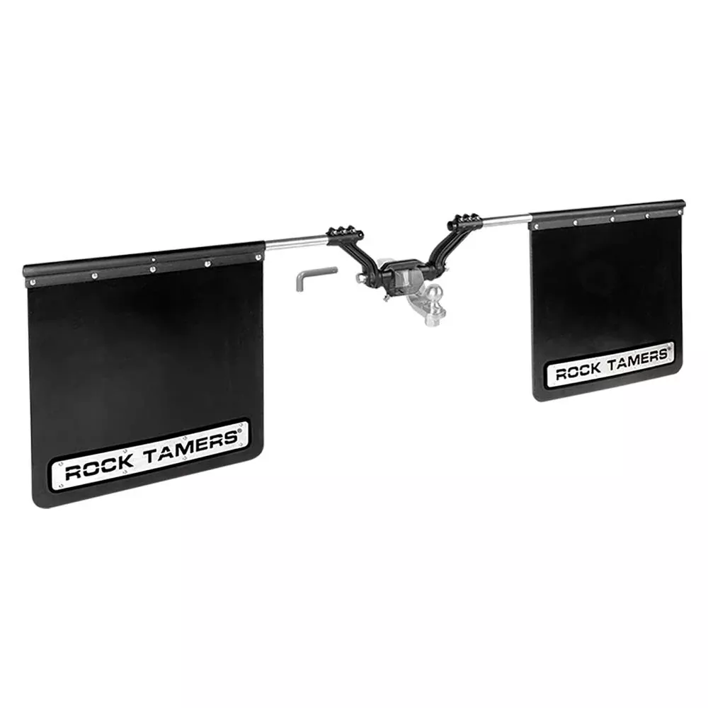 ROCK TAMERS 2.5″ Hub Mudflap System – Matte Black/Stainless
