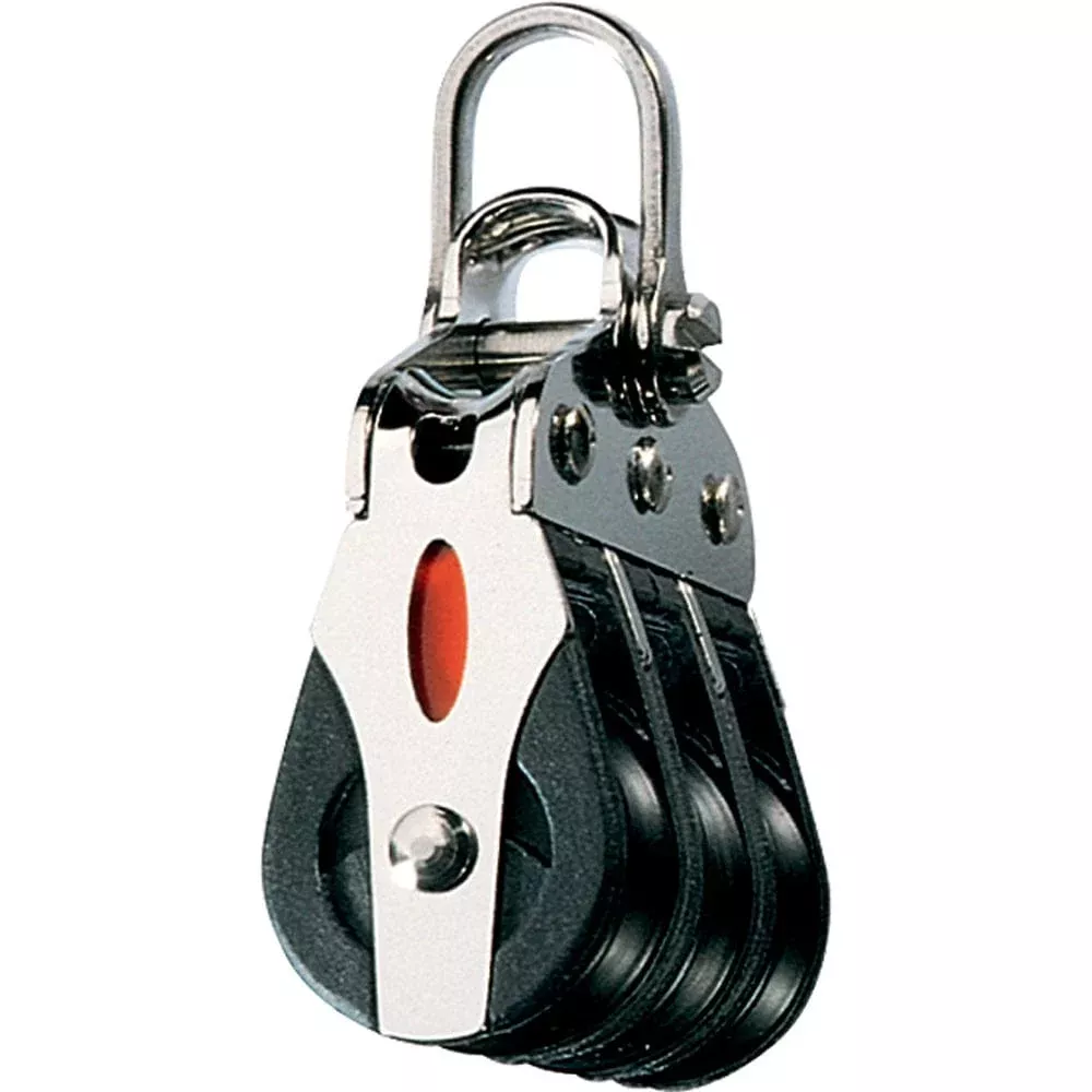 Ronstan Series 20 ball Bearing Block – Triple – 2-Axis Shackle head
