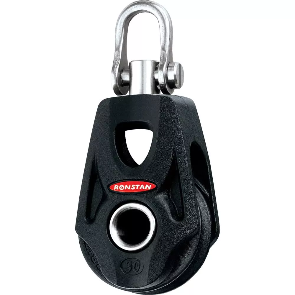 Ronstan Series 30 Ball Bearing Orbit Block- Single - Becket - Swivel Shackle Head - RF35100