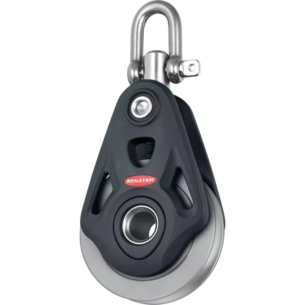 Ronstan Series 75 Core Block- Single - Aluminum Rope/Wire Sheave - RF74100AW