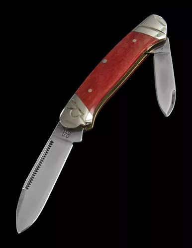 Rough Ryder Canoe Mini Red Bone Folding Knife
