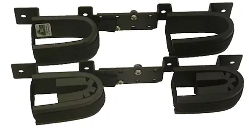Rugged Gear Screw Mount Double Hook 2 Rifle/Shotgun Black Steel
