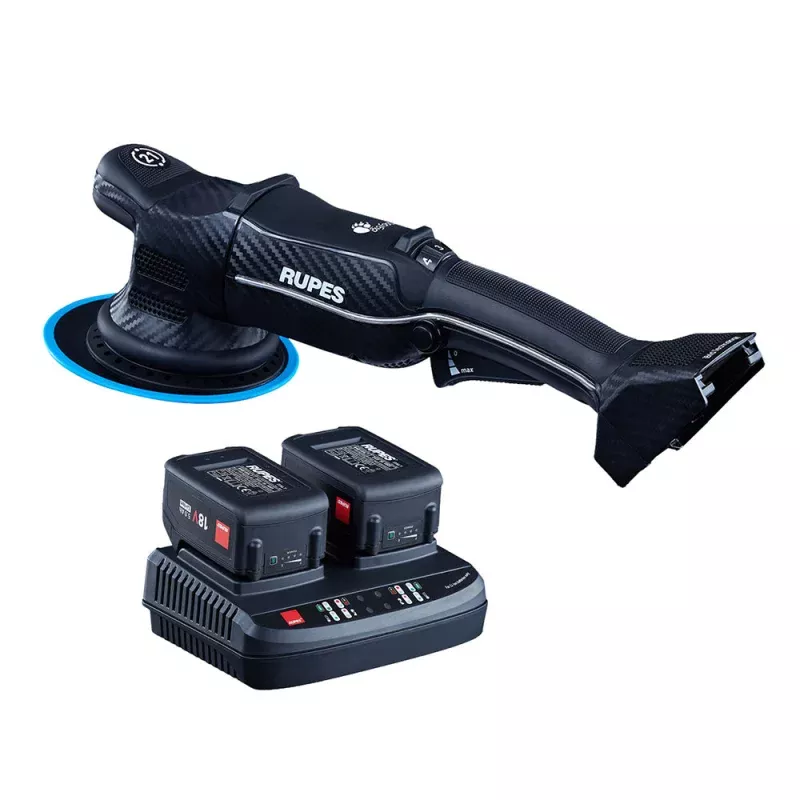 RUPES Random Orbital Polisher Bigfoot HLR21 iBrid Tool Plus Charger2-Batteries