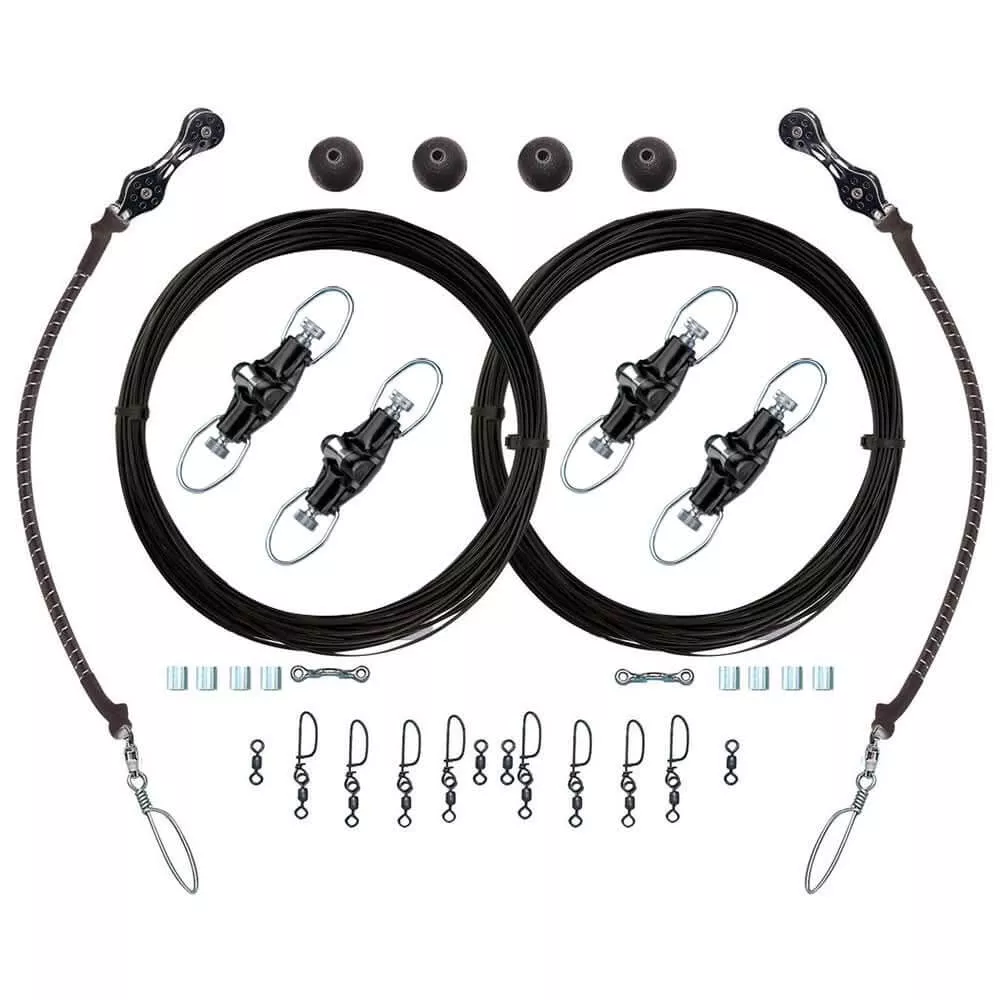 Rupp Double Rigging Kit with Nok-Outs - 320' Black Mono - CA-0026-MO