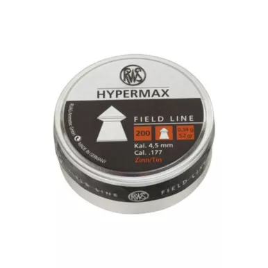 RWS HyperMax Air Gun Pellets 177 Caliber 5.2 Grain Spire Point Tin of 200
