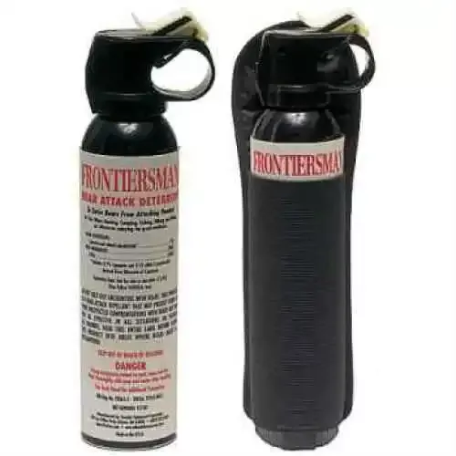 Sabre Frontiersman Bear Spray 7.9oz 30ft Range w/ Belt Holster Black FBAD-04