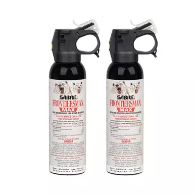 SABRE Frontiersman MAX Bear & Mountain Lion Spray, 2-Pack (FBADX-03-03)