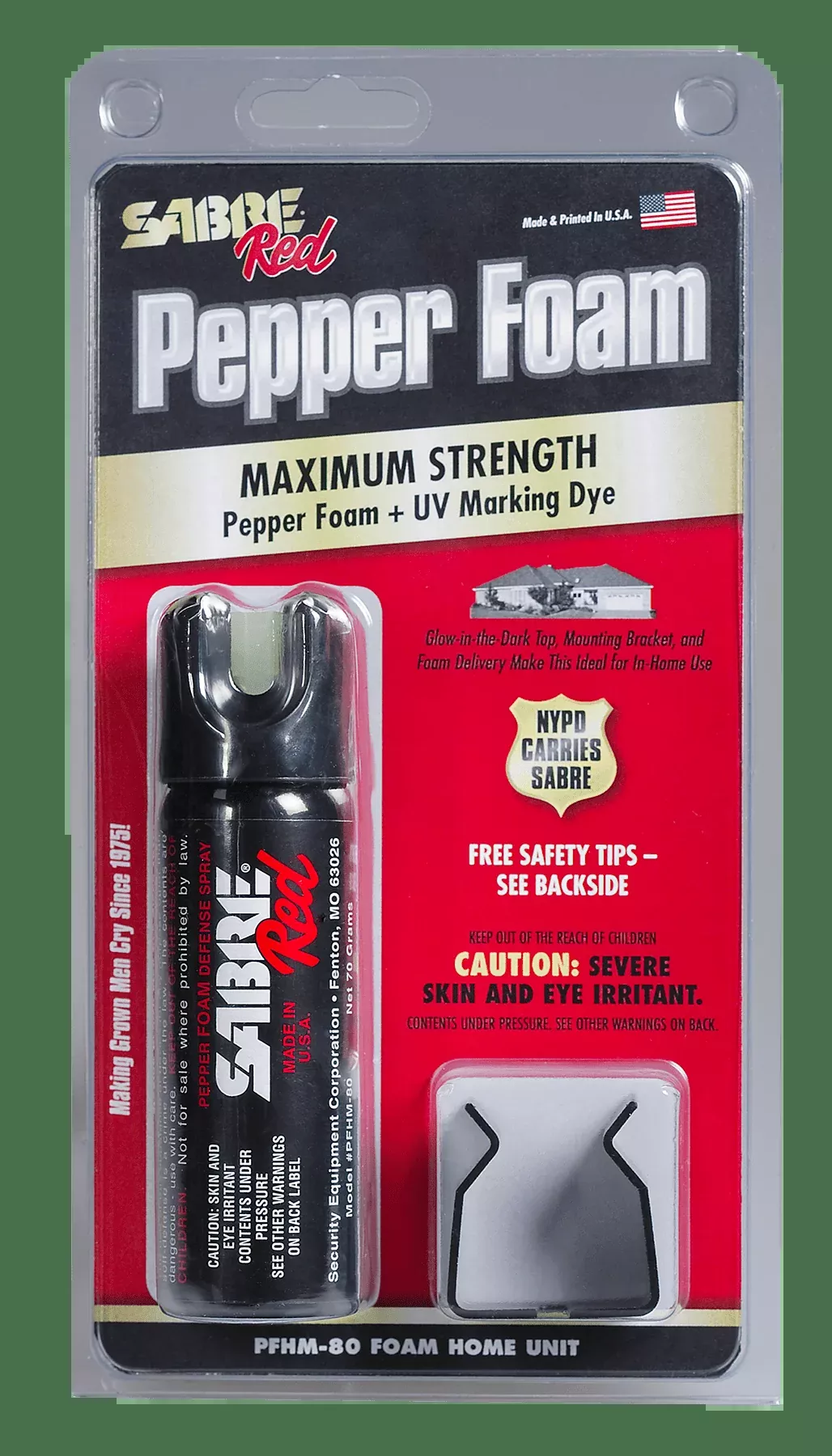 Sabre Red Home Protection Pepper Gel Kit Black With Wall Mount 2.5 Oz.
