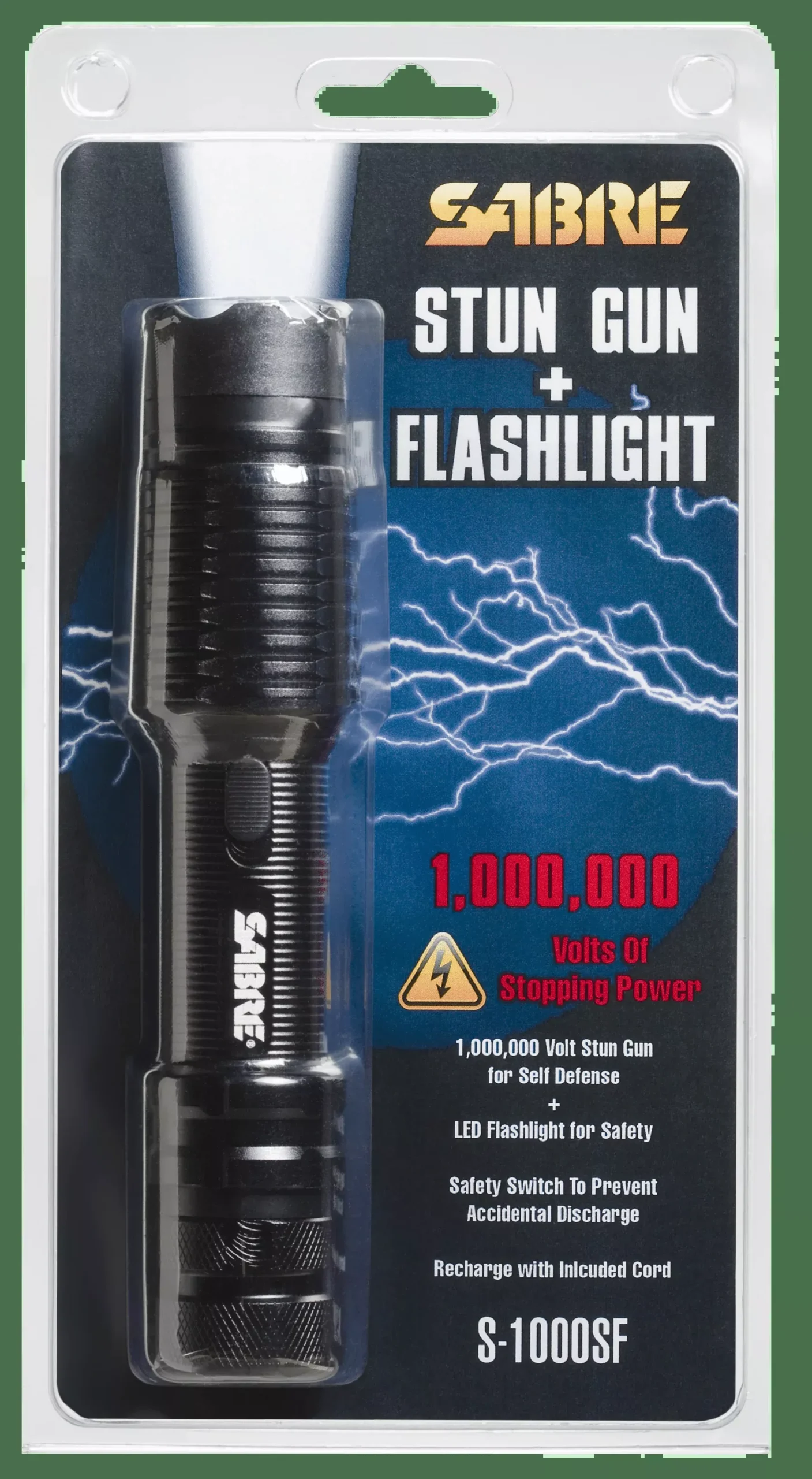 Sabre Tactical Stun Gun 1.139 Uc With Led Flashlight