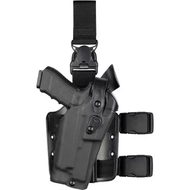 Safariland Model 6305RDS ALS/SLS Tactical Holster w/ Quick-Release Leg Strap for Glock 17 MOS w/ SureFire XVL2