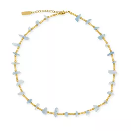 Salty Cali Beaded Rock Candy Necklace - Blue