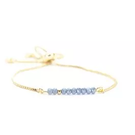 Salty Cali Sprinkle of Stormy Ocean – Grey Blue Bolo – Gold