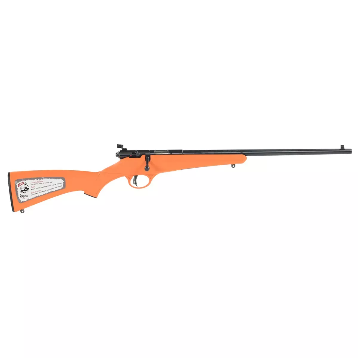 Savage Rascal 22 LR Rifle 16.12″ Single Shot Youth Blued Orange
