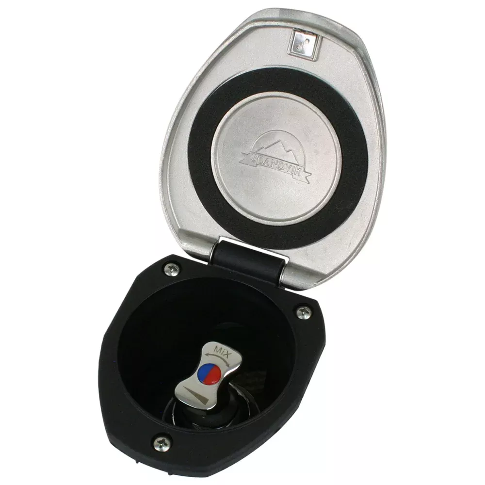 Scandvik Recessed T-Handle Mixing Valve – SS w/Black Cup [12127]