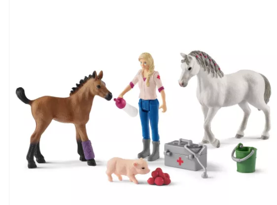Schleich Vet Visiting Mare And Foal #42486