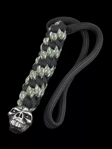 Schmuckatelli Emerson Skull Lanyard Pewter