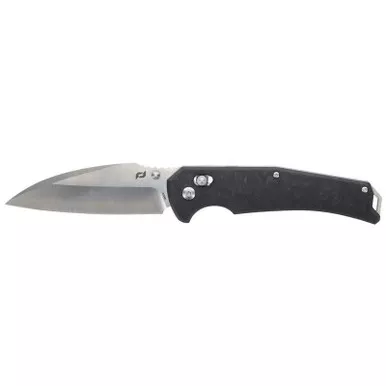 Schrade 1182275 Radok Pivot Lock Folding Knife 3.75" S35VN Wharncliffe Blade, Black/Grey Carbon Fiber Handle