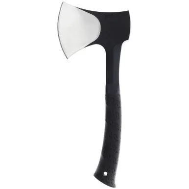 Schrade 1182499 Bedrock Camp Axe 3.5" CR13MOV Flat Grind Blade, Black OverMold Handle