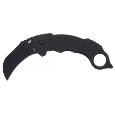 Schrade 1182502 Boneyard Karambit Folding Knife 2.75" AUS-10 Hollow Grind Blade, Black G10 Handle