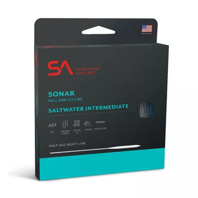 SCIENTIFIC ANGLERS Sonar Saltwater Intermediate Ocean Blue and Clear Fly Line