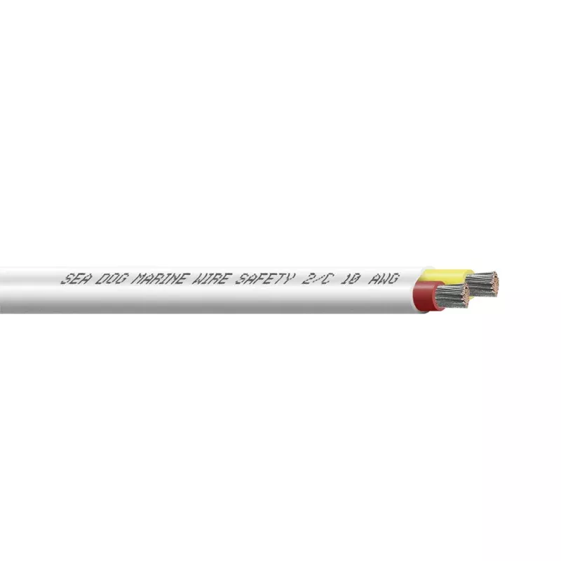 Sea-Dog 10/2 AWG Flat Duplex Safety Wire – Red/Yellow – 100′