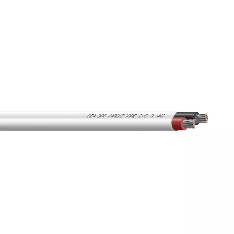 Sea-Dog 8/2 AWG Flat Duplex Wire Red/Black – 100′