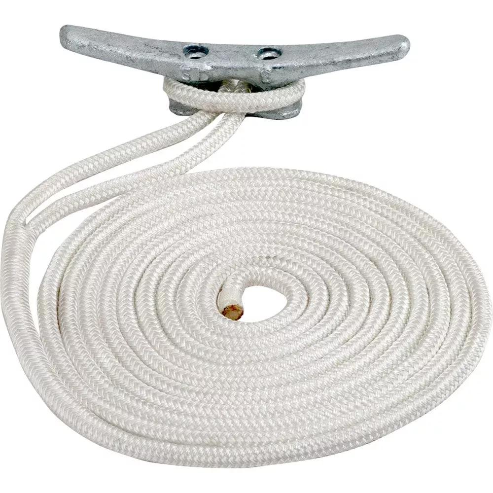 Sea-Dog Double Braided Nylon Dock Line – 1/2″ x 25′ – White