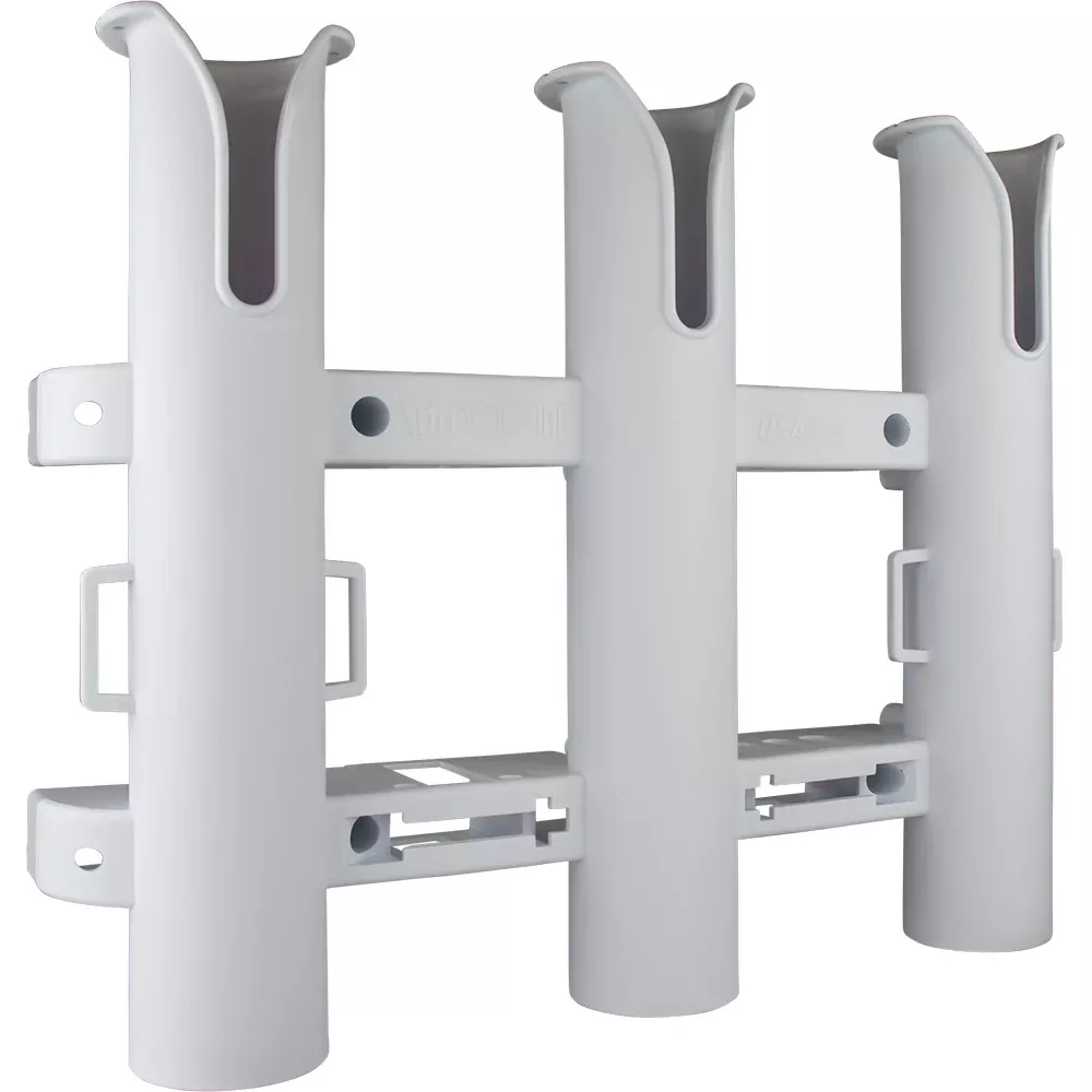 Sea-Dog Triple Threat Three Pole Rod Holder – White [325032-1]